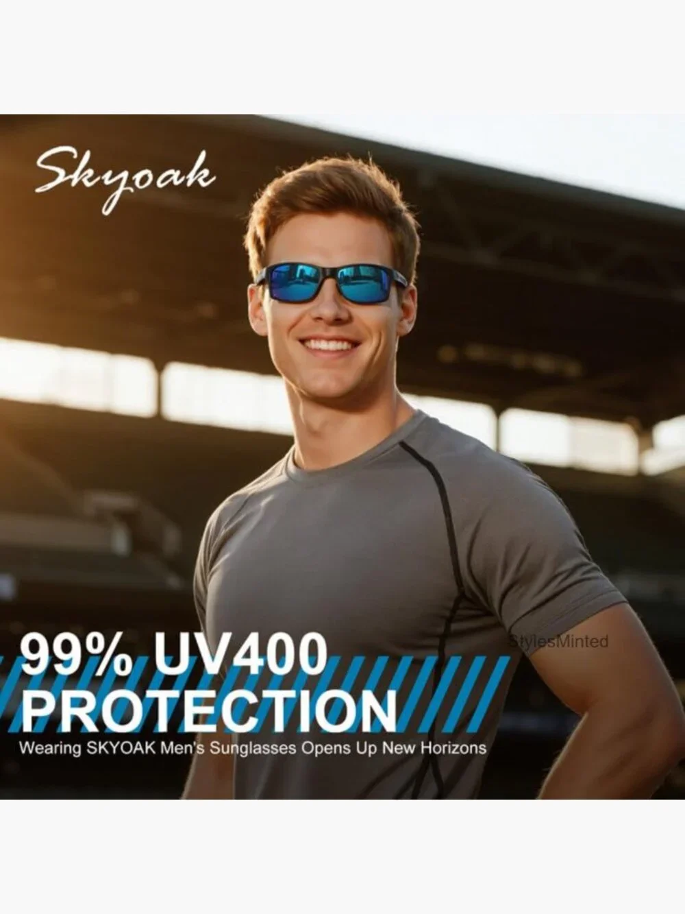 Polarized Sports Sunglasses for Men, Aluminum Frame UV400